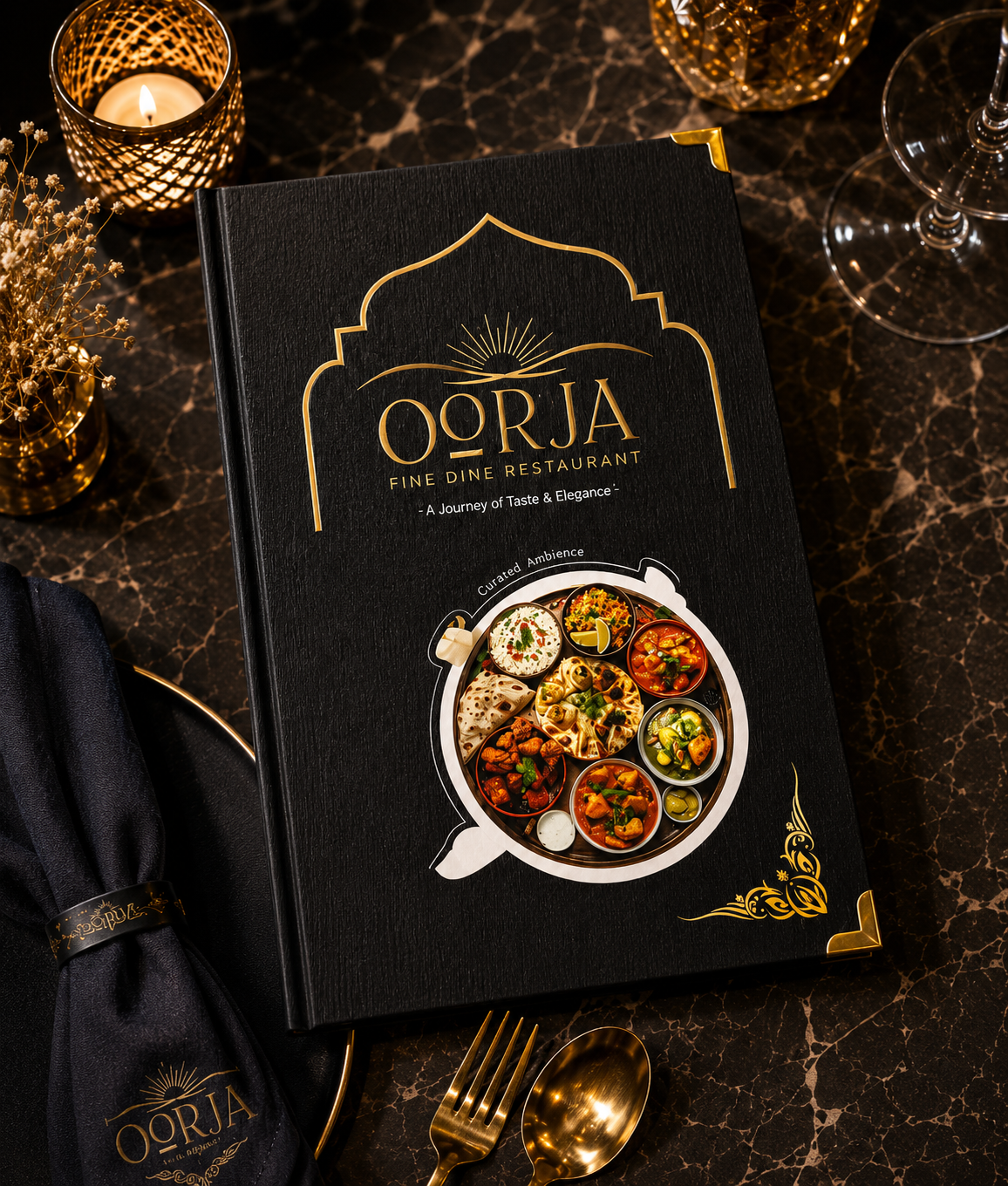 Premium restaurant menu cover